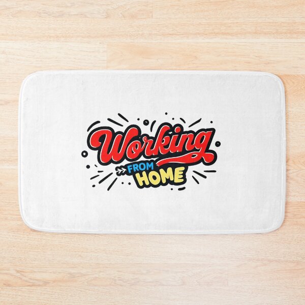 Item preview, working from home funky text designed and sold by Metaverse8.