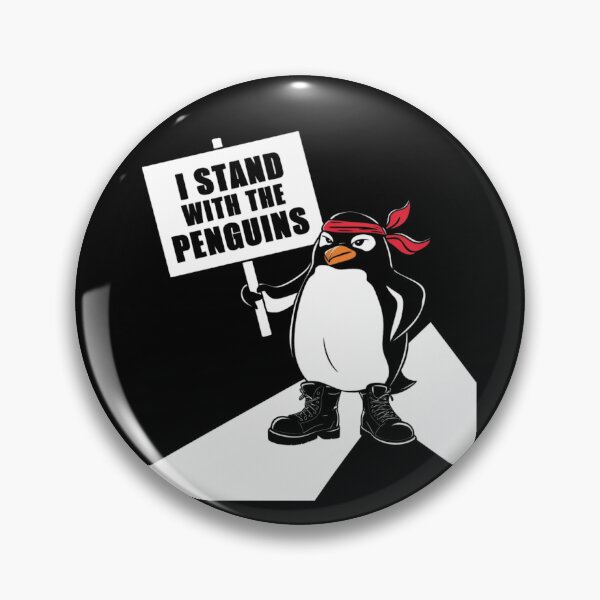 Item preview, I Stand With The Penguins Funny Design designed and sold by Maggie Mustard.