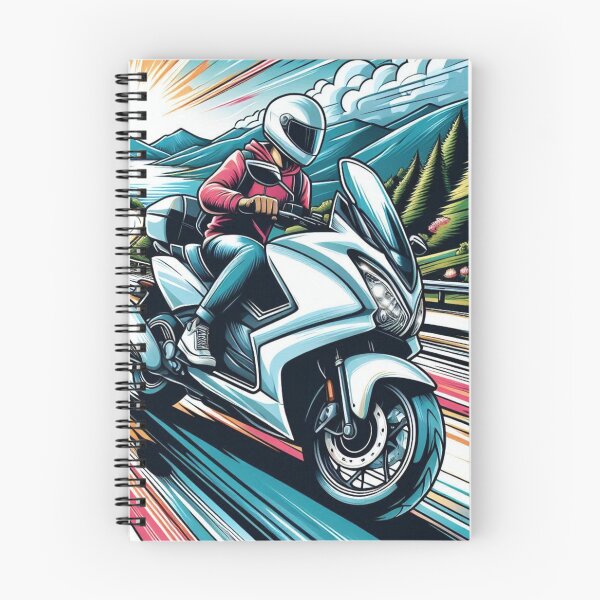 Item preview, AI Biker Touring Through Nature – Scenic Motorcycle Adventure Design for Travel, Scooter, and Outdoor Lovers designed and sold by knalpot-design.