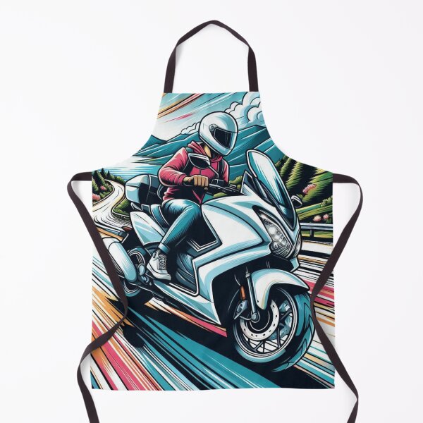 Item preview, AI Biker Touring Through Nature – Scenic Motorcycle Adventure Design for Travel, Scooter, and Outdoor Lovers designed and sold by knalpot-design.