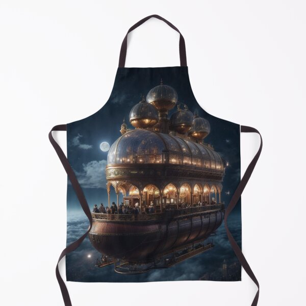 Item preview, Steampunk Airship on Night Cruise - 1 designed and sold by nyathiwa.