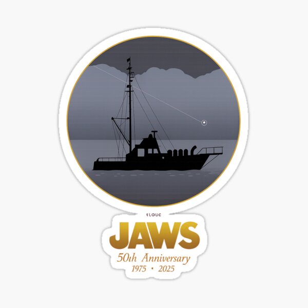 Item preview, Shark Boat Tribute – 50 Years at Sea (Gold Edition) designed and sold by RitaTaylor.