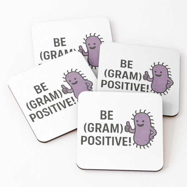 Item preview, Be (Gram) Positive – Funny Microbiology Pun Shirt / Sticker / Science Gift designed and sold by PunnyMicrobiologist.