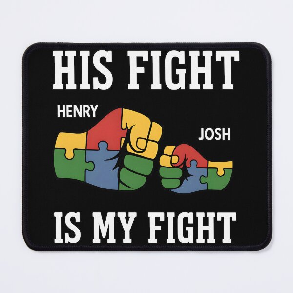 Item preview, Autism Awareness Autism Day His Fight, is my Fight Puzzle Piece Support designed and sold by LittleNhutton.