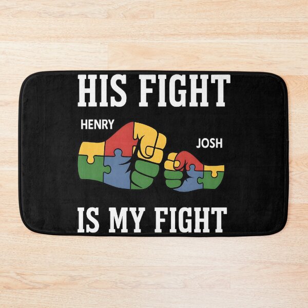 Item preview, Autism Awareness Autism Day His Fight, is my Fight Puzzle Piece Support designed and sold by LittleNhutton.