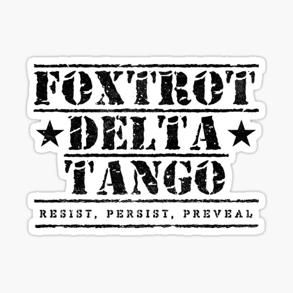 Vista previa del artículo con la obra «Foxtrot Delta Tango | Diseño de resistencia codificada FDT para progresistas y liberales», diseñado y vendido por GrafCraf.