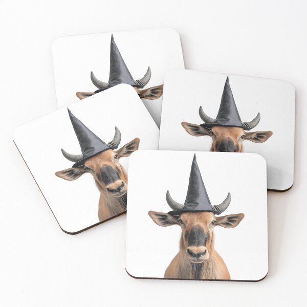 Item preview, Hartebeest Wearing Halloween Witch Hat designed and sold by LazyOwlStore.