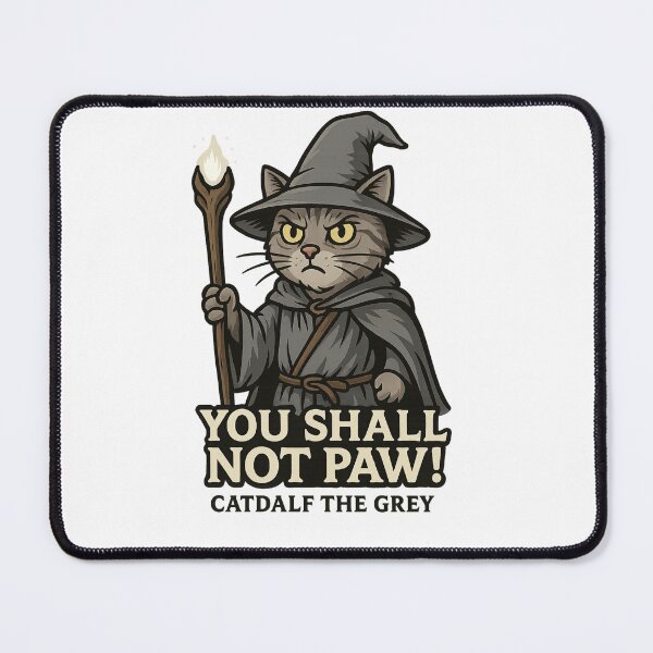 Item preview, Catdalf the Grey – You Shall Not Paw! designed and sold by Cat loco.
