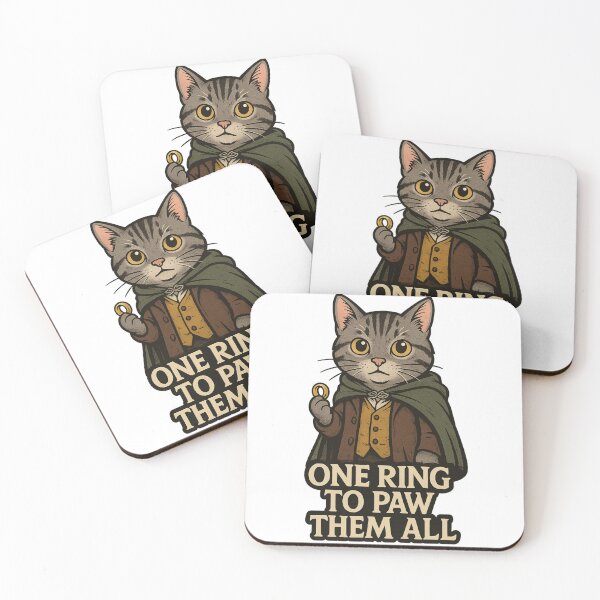 Item preview, One Ring to Paw Them All – Funny Cat Hobbit designed and sold by Cat loco.