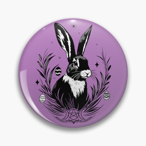 Item preview, Witchy Ostara Rabbit – Moon & Pentagram designed and sold by Christine Krahl.