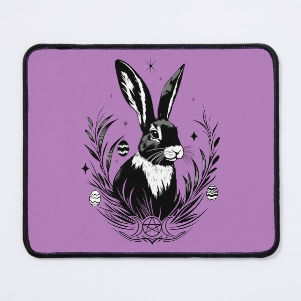 Item preview, Witchy Ostara Rabbit – Moon & Pentagram designed and sold by Christine Krahl.