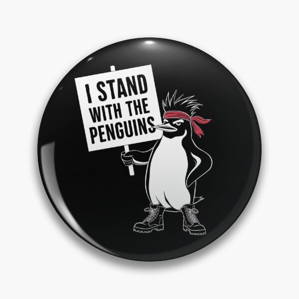 Item preview, I Stand With The Penguins Funny Design designed and sold by Maggie Mustard.