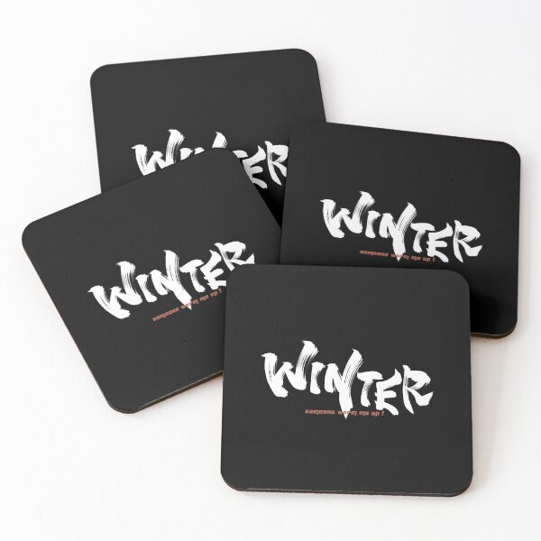 Item preview, Winter calligraphy in Japanese brush black ver designed and sold by Necokite.