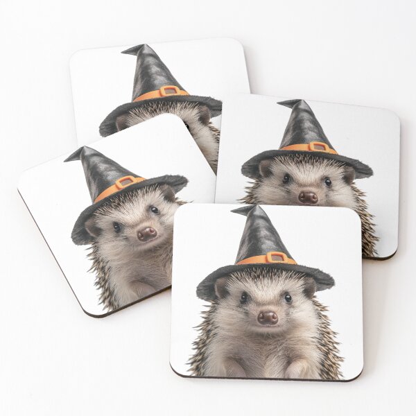 Item preview, Hedgehog Wearing Halloween Witch Hat designed and sold by LazyOwlStore.