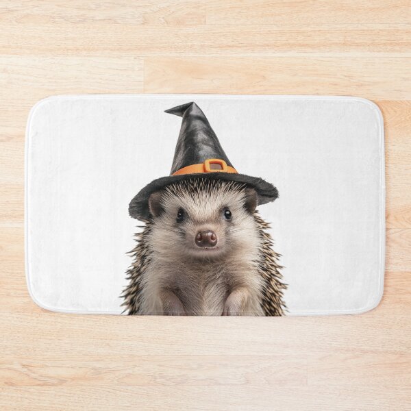 Item preview, Hedgehog Wearing Halloween Witch Hat designed and sold by LazyOwlStore.