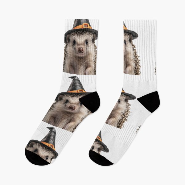 Item preview, Hedgehog Wearing Halloween Witch Hat designed and sold by LazyOwlStore.