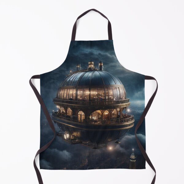 Item preview, Steampunk Airship on Night Cruise - 2 designed and sold by nyathiwa.