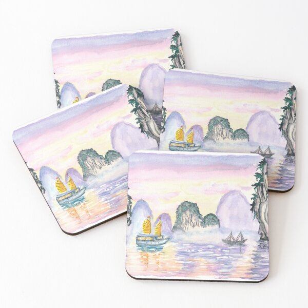 Item preview, Ha Long Dragon Bay in Vietnam with Traditional Sails designed and sold by artshop77.