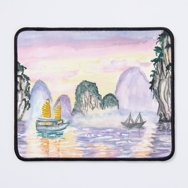 Item preview, Ha Long Dragon Bay in Vietnam with Traditional Sails designed and sold by artshop77.