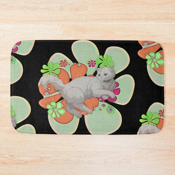 Item preview, 70's Flower Power with White Cat  designed and sold by Cyberomiz.