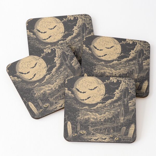 Item preview, Gothic Cemetery under Full Halloween Moon designed and sold by TeeTribeWear.