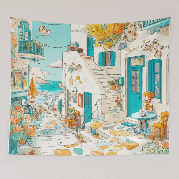 Item preview, Santorini Dreamscape designed and sold by Moss and Moon Studio.