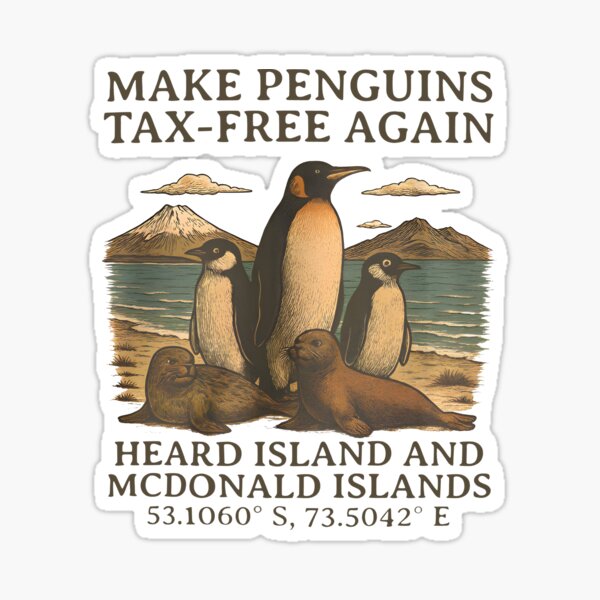 Item preview, Make Penguins Tax-Free Again Funny Tariffs Meme Shirt, Penguins Heard Island and McDonald Islands Resist designed and sold by AdelisaNagy.