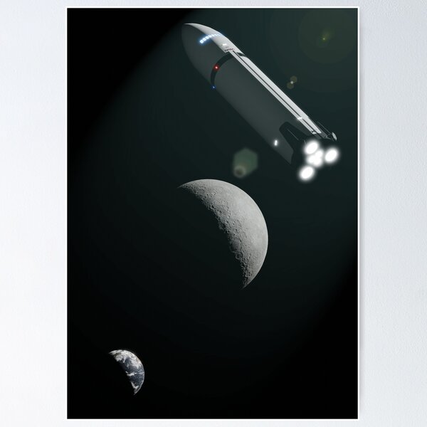 Item preview, SpaceX Reaches for Luna designed and sold by astrokovacs.