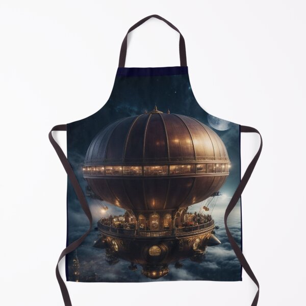 Item preview, Steampunk Airship on Night Cruise - 3 designed and sold by nyathiwa.