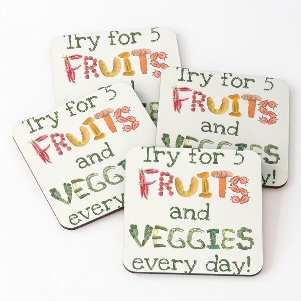 Item preview, Fruit and Vegetable Healthy Eating 5 a Day  designed and sold by EveryDayDabble.