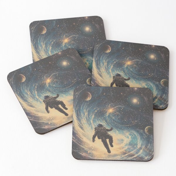 Item preview, Astronaut in Cosmic Whirlpool - Sci-Fi Adventure designed and sold by TeeTribeWear.