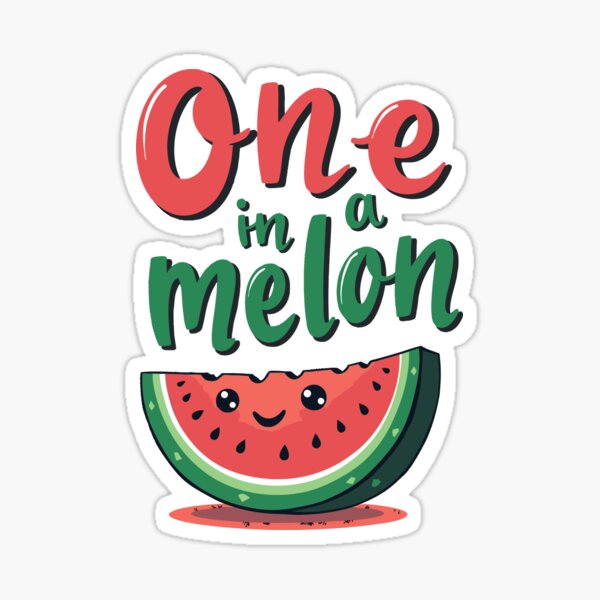 Item preview, One in a Melon - Cute Watermelon Pun designed and sold by twosizmedia.