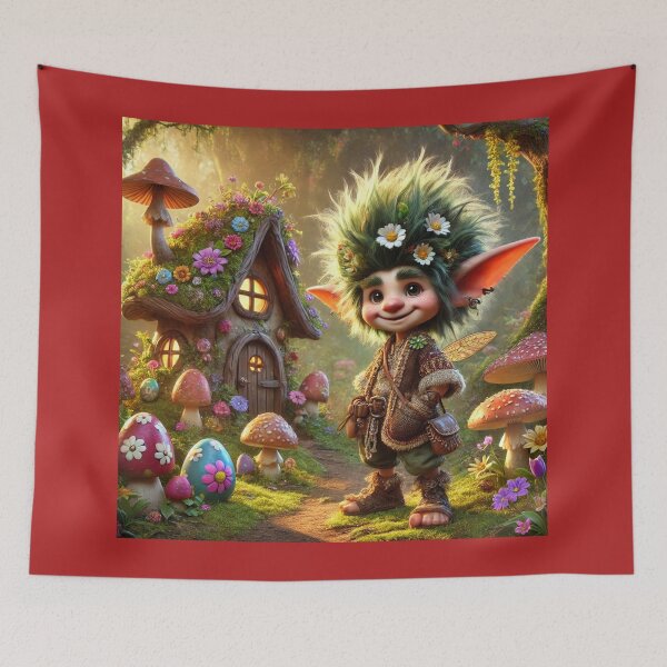 Item preview, The Little Goblin – Easter in the Fairytale Forest designed and sold by LegademaArt.