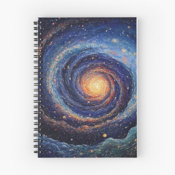 Item preview, Luminous Cosmic Spiral in Pointillism - Galactic Art designed and sold by TeeTribeWear.