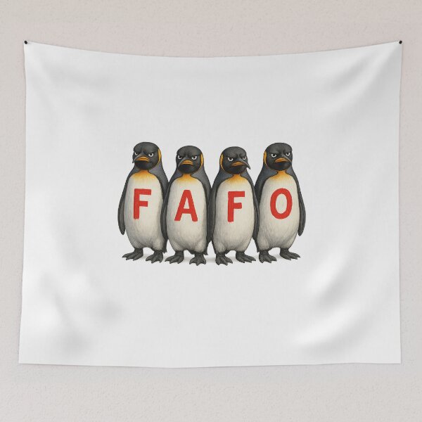 Item preview, FAFO Penguin Protest Angry Penguins Anti Tariff  designed and sold by The Junto Shop.
