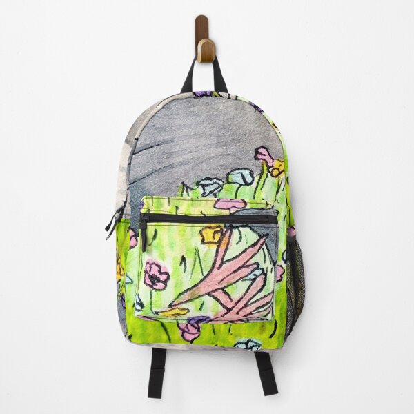 Item preview, cute pigeon in flower field designed and sold by PretyChepPigins.
