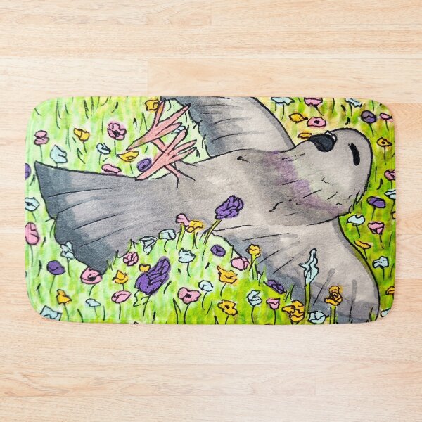 Item preview, cute pigeon in flower field  designed and sold by PretyChepPigins.