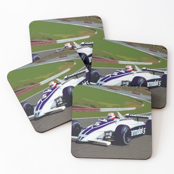 Item preview, Nelson Piquet racing his BT049C racing car watercolor designed and sold by Rodissimus1984.
