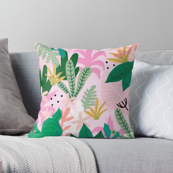 Into the jungle - sunup Throw Pillow