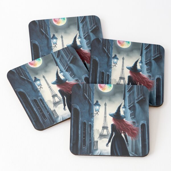 Item preview, Redhair witch in Paris full moon rainbow designed and sold by Silvia Galliani.