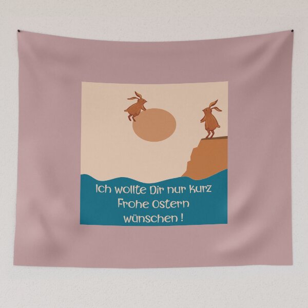 Item preview, HAPPY EASTER EASTER BUNNY SEA designed and sold by minimalartstory.