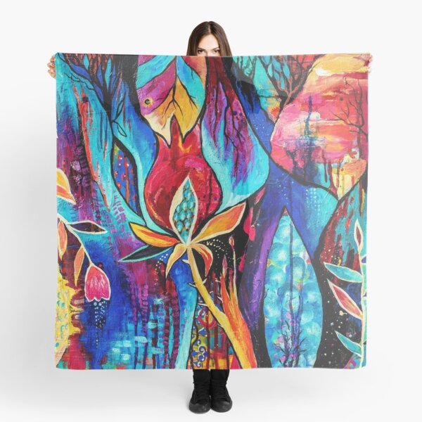 Pomegranate nights | Art Scarf