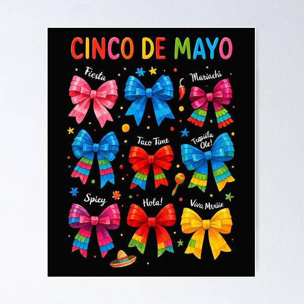 Item preview, Cinco De Mayo Coquette Bow Mexican Fiesta Cinco de Mayo designed and sold by TalalosART.