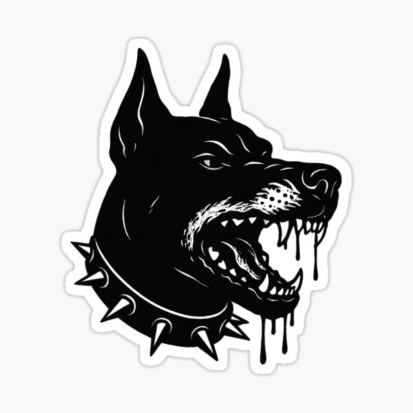 Item preview, Dripping Doberman – Gothic Blackwork Doberman Design designed and sold by Ghost & Gloom.