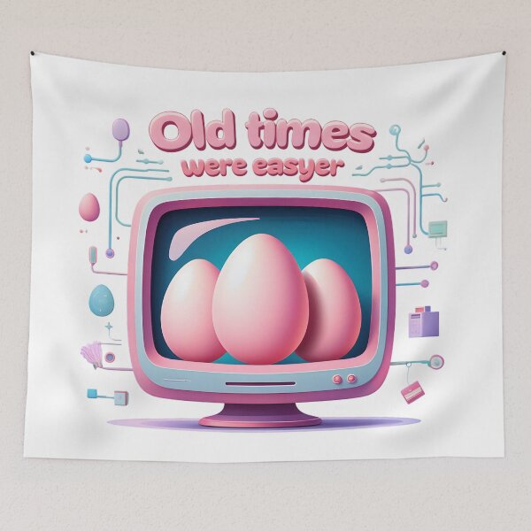 Item preview, Retro Easter Tech Design: Vintage Computer Pastel Eggs & Whimsical Tech Elements T-Shirt for Nostalgia Lovers designed and sold by AnnDesignStudio.