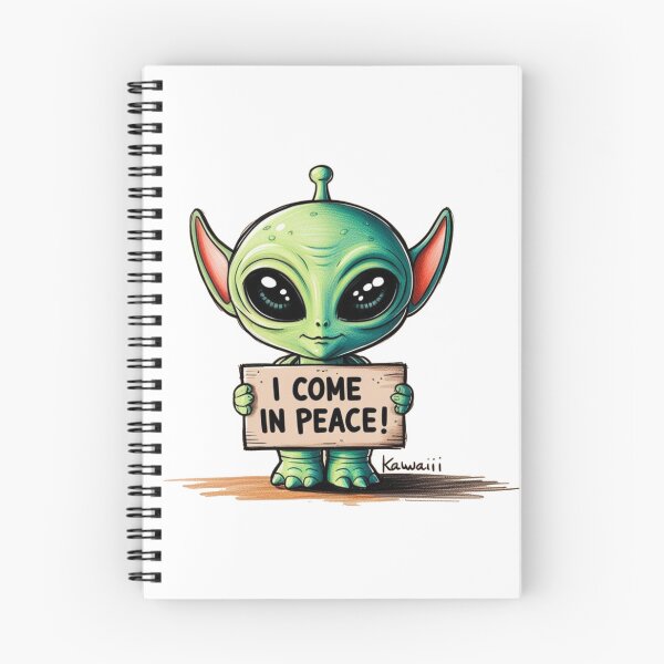 Item preview, Alien Holding a Sign designed and sold by PinkiPop Studio.