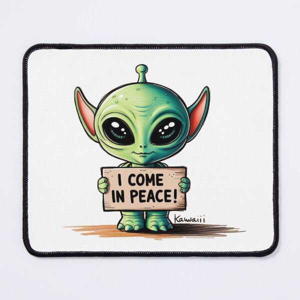 Item preview, Alien Holding a Sign designed and sold by PinkiPop Studio.
