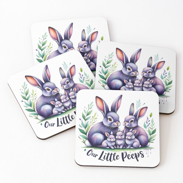 Item preview, Easter Family Bunny Watercolor Tee: Spring Foliage Design for Egg Hunts & Gatherings designed and sold by AnnDesignStudio.