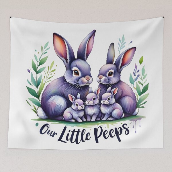 Item preview, Easter Family Bunny Watercolor Tee: Spring Foliage Design for Egg Hunts & Gatherings designed and sold by AnnDesignStudio.
