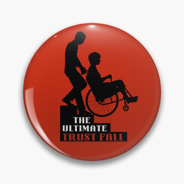 Item preview, Ultimate Trust Fall - Black - Funny Wheelchair Humor designed and sold by Lyferollzonyall.